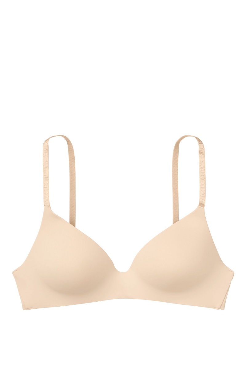 Victoria's Secret The T-Shirt Smooth Logo Remienkove Lightly Podsite Non Wired T-Shirt Bra Modre | SK-5921OER