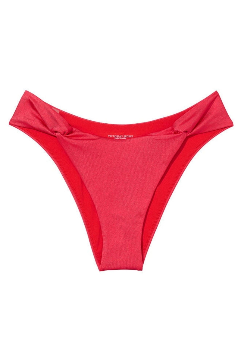 Victoria's Secret Twist Brazilian Bikiny Bottom Červené | SK-6749JMU