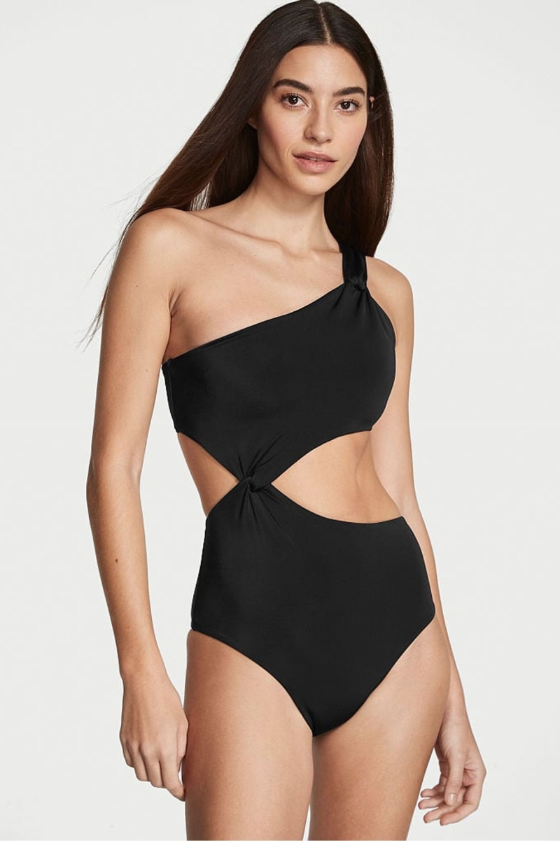 Victoria\'s Secret Twist Swimsuit Čierne | SK-4752UVW