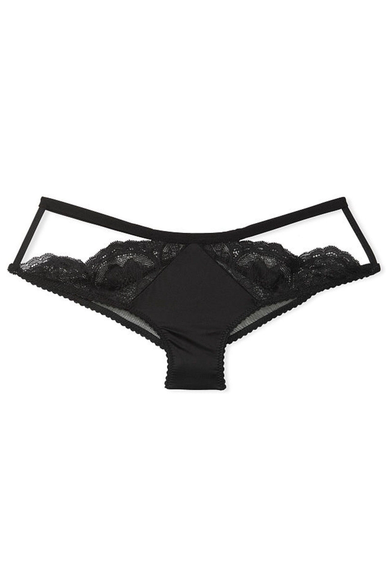 Victoria's Secret Very Sexy Cipkovane Cheeky Nohavičky Čierne | SK-4073BTF