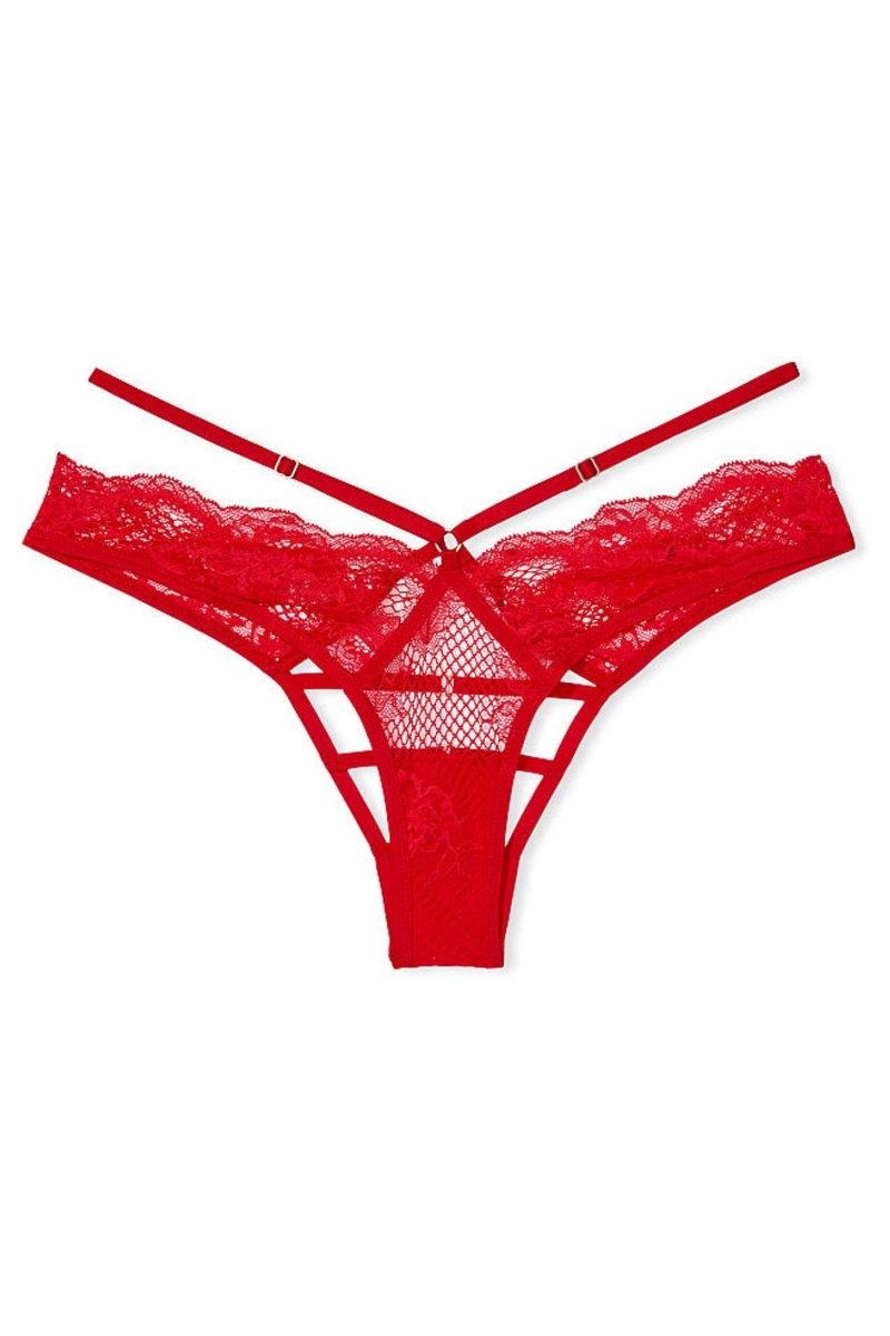 Victoria's Secret Very Sexy Cipkovane Tanga Nohavičky Červené | SK-1374BPC