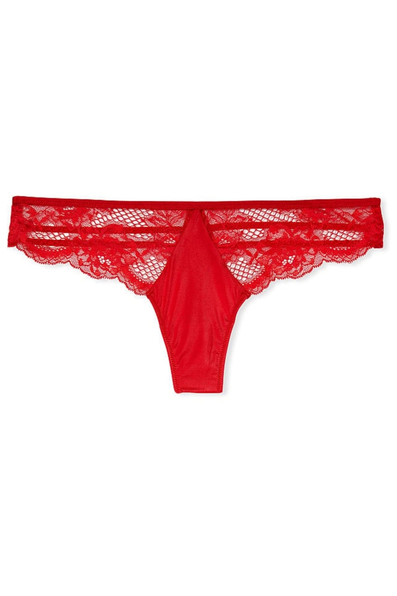 Victoria's Secret Very Sexy Cipkovane Tanga Nohavičky Červené | SK-4617NVC