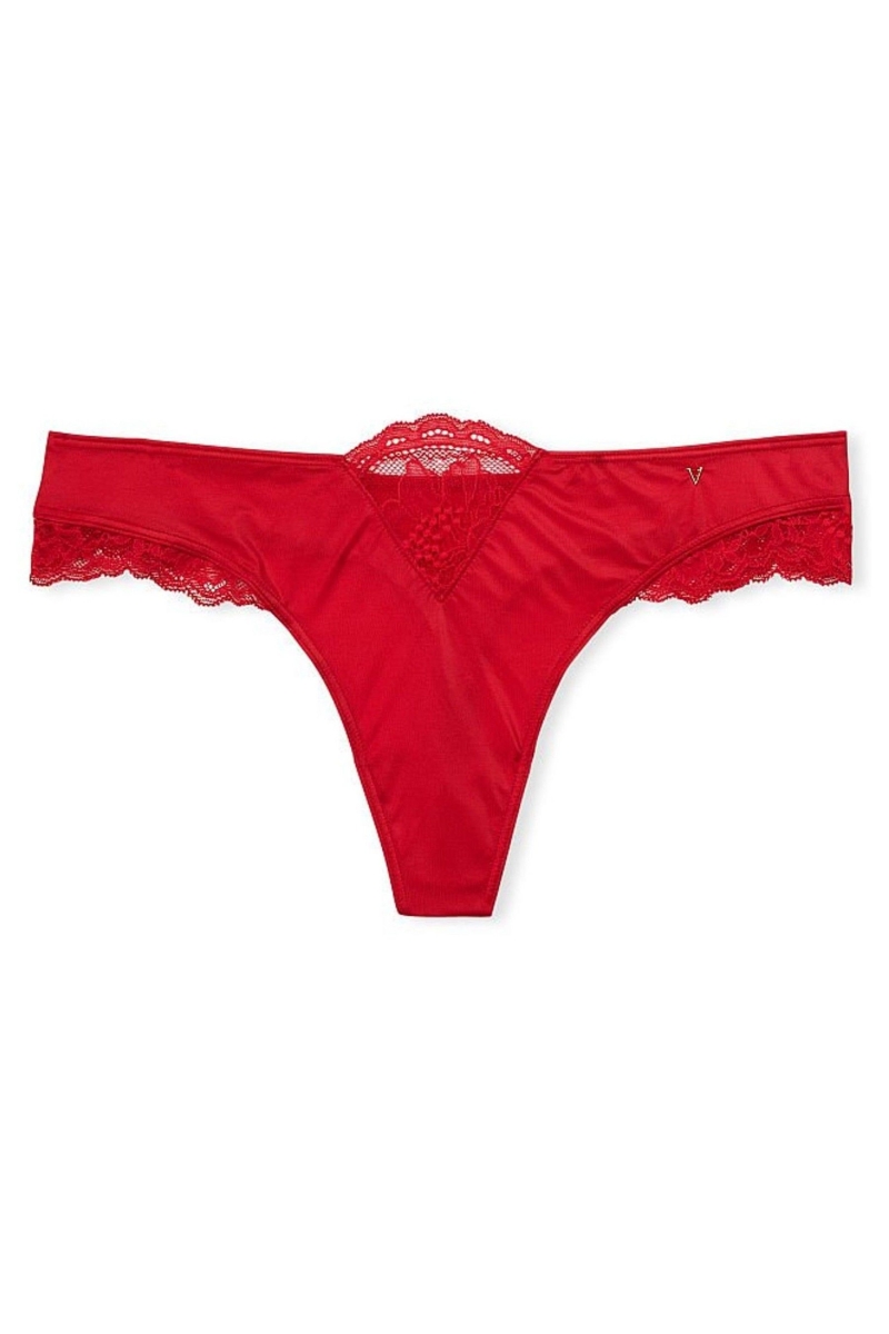 Victoria's Secret Very Sexy Cipkovane Tanga Nohavičky Červené | SK-9348OHA