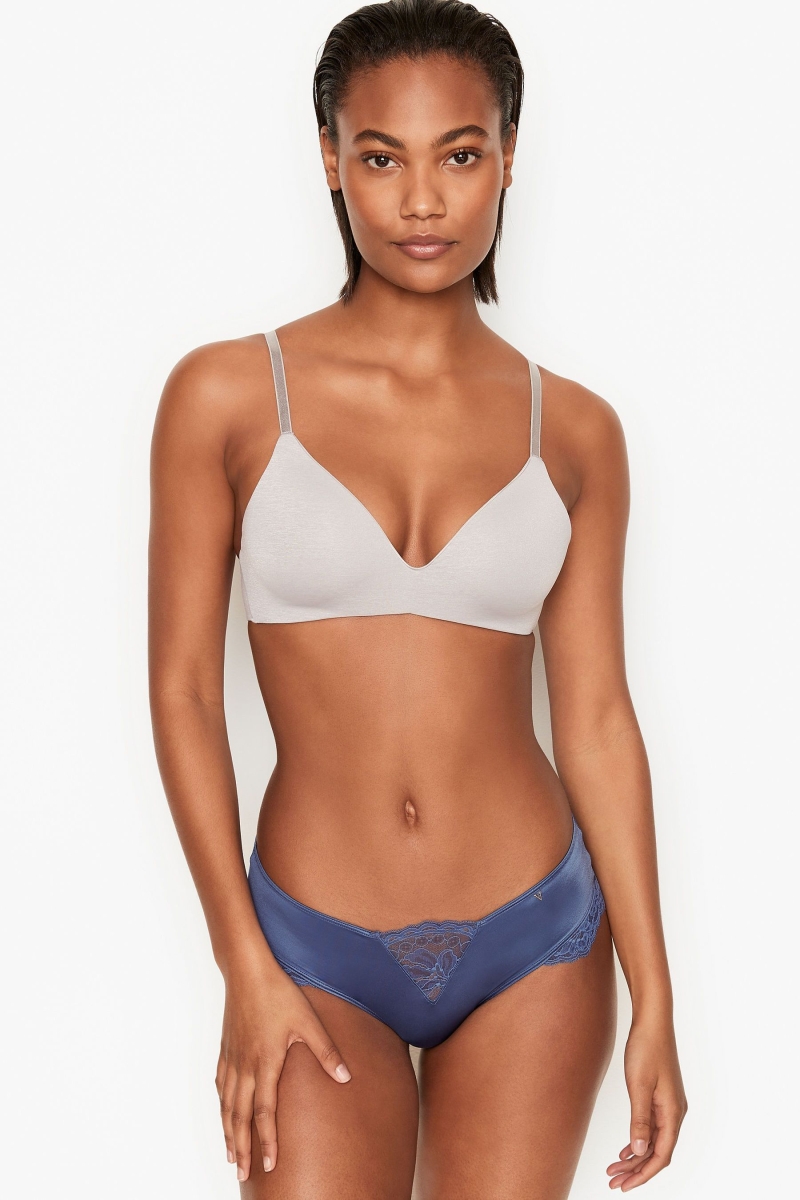 Victoria\'s Secret Very Sexy Cipkovane Trim Tanga Nohavičky Modre | SK-5493HPB