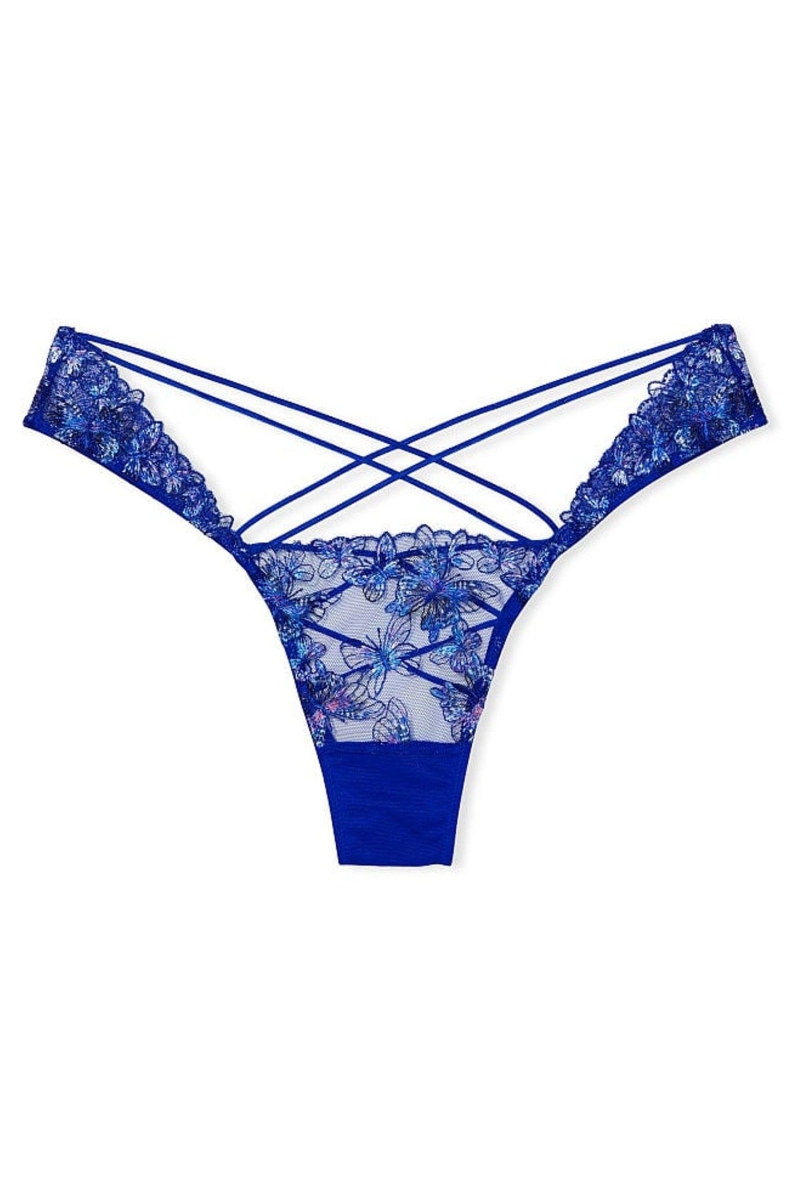 Victoria's Secret Very Sexy Embroidered Nohavičky Modre | SK-8795JZK