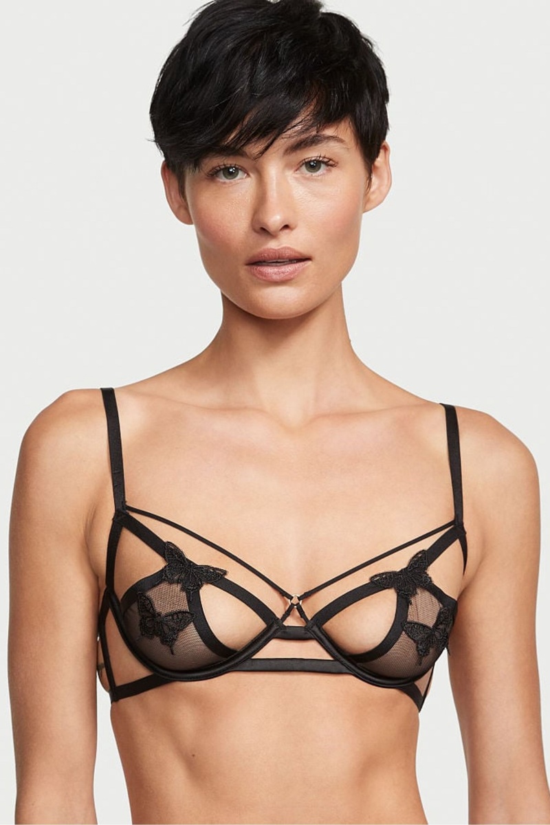 Victoria\'s Secret Very Sexy Open Cup Demi Bra Čierne | SK-2860BTS