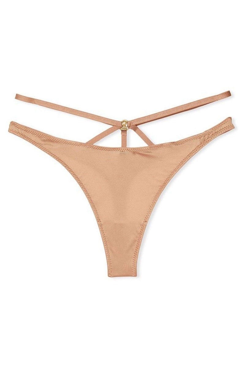 Victoria's Secret Very Sexy Remienkové Tanga Nohavičky Sweet Praline Nude | SK-7865VSH