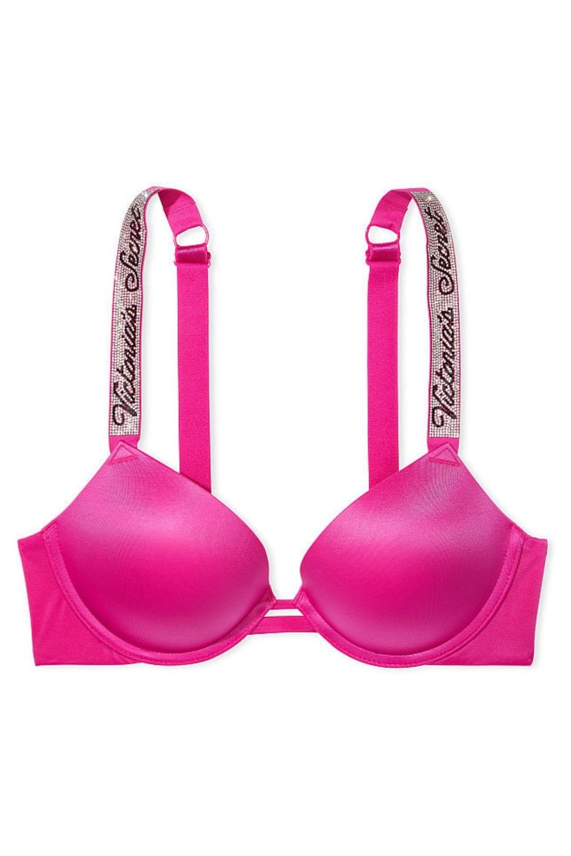 Victoria's Secret Very Sexy Shine Remienkove Push Up Bra Čierne | SK-1537GMQ