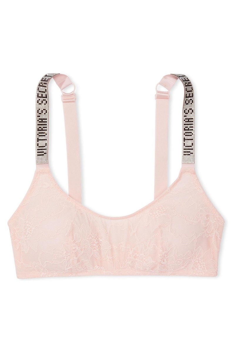 Victoria's Secret Very Sexy Shine Remienkove Cipkovane Bralette Čierne | SK-4895IZO