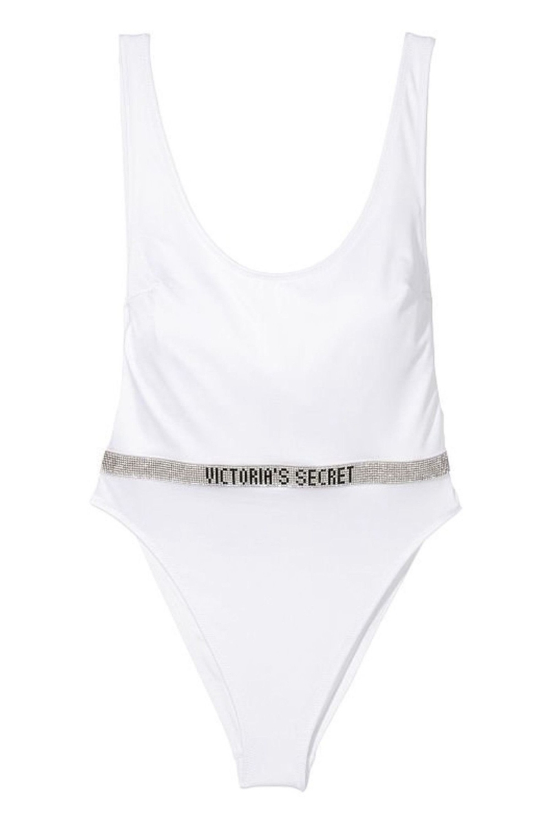 Victoria's Secret Very Sexy Shine Remienkove Belted Open Back Swimsuit Biele | SK-5942DVZ