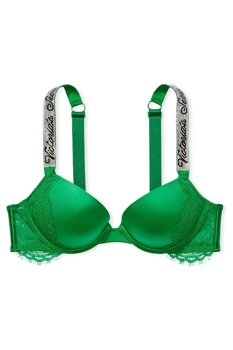 Victoria's Secret Very Sexy Shine Remienkove Push Up Bra Zelene | SK-8127CDF