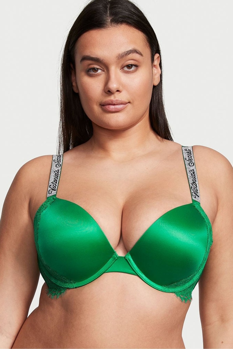 Victoria\'s Secret Very Sexy Shine Remienkove Push Up Bra Zelene | SK-8127CDF