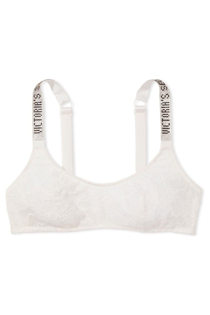 Victoria's Secret Very Sexy Shine Remienkove Cipkovane Bralette Čierne | SK-8569DKO