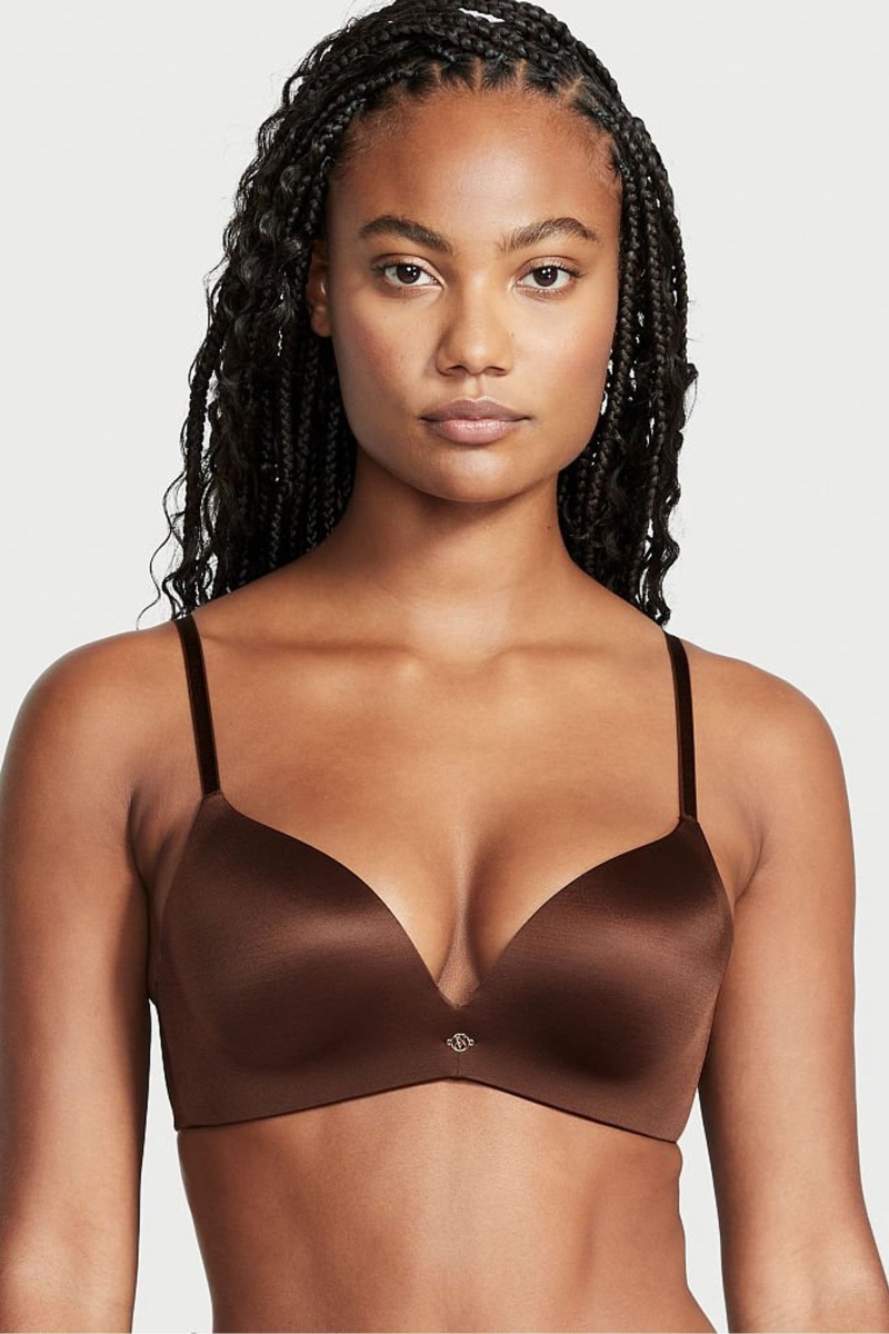 Victoria\'s Secret Very Sexy Smooth Non Wired Push Up Bra Tmavo Hnede | SK-0872EOD