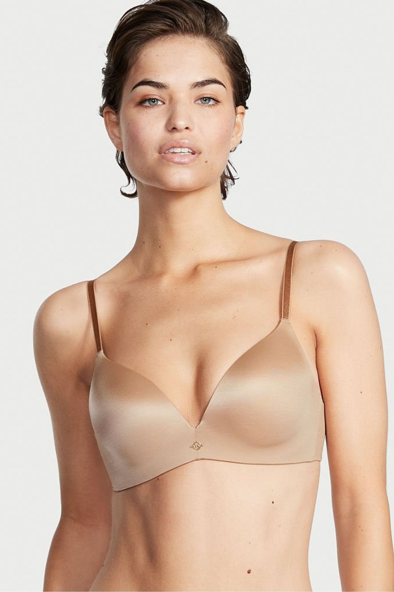 Victoria\'s Secret Very Sexy Smooth Non Wired Push Up Bra Sweet Praline Nude | SK-1380CGU