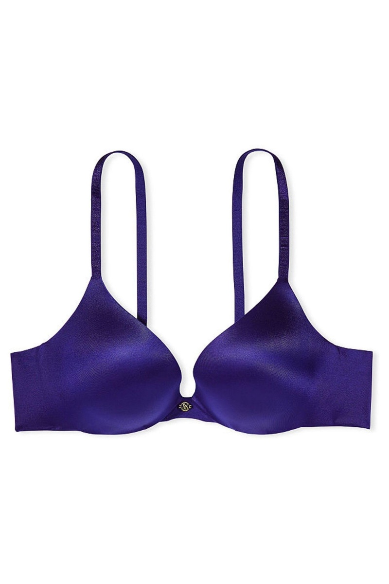 Victoria's Secret Very Sexy Smooth Non Wired Plunge Push Up Bra Modre | SK-7381NDM