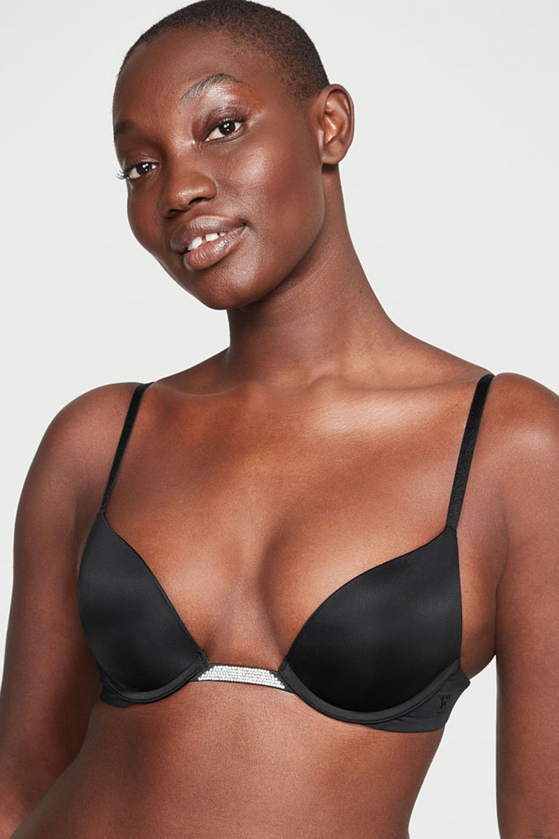 Victoria\'s Secret Very Sexy Smooth Plunge Shine Multiway Bra Čierne | SK-1905LFE