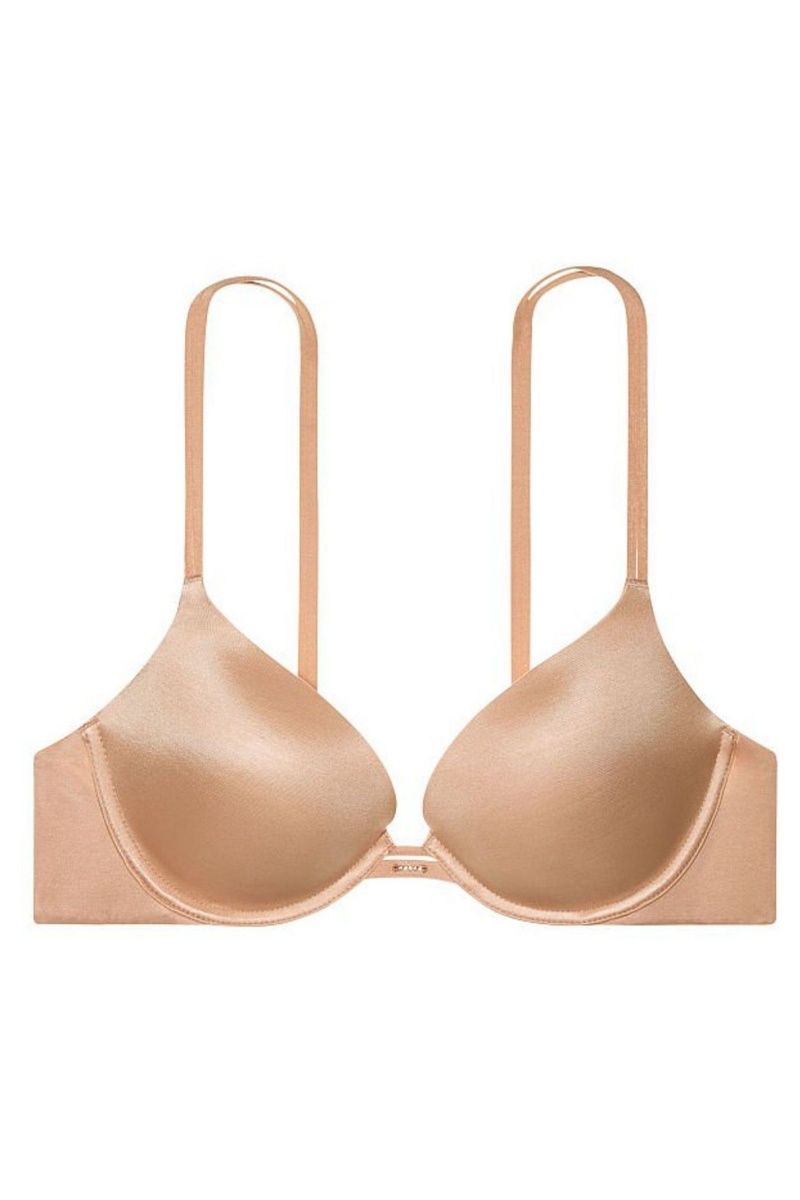 Victoria's Secret Very Sexy Smooth Plunge Push Up Bra Sweet Praline Nude | SK-8926HAN