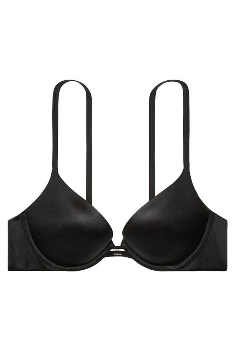 Victoria's Secret Very Sexy Smooth Plunge Push Up Bra Čierne | SK-9528HLC