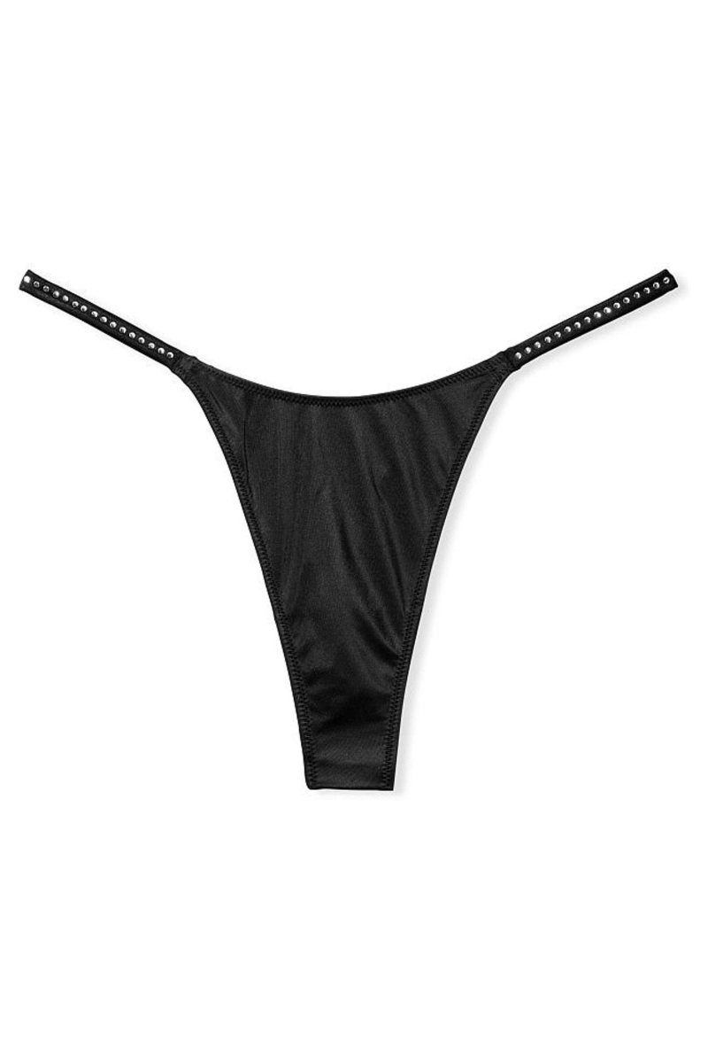 Victoria's Secret Very Sexy Subtle Shine Tanga Panty Čierne | SK-8597KAL