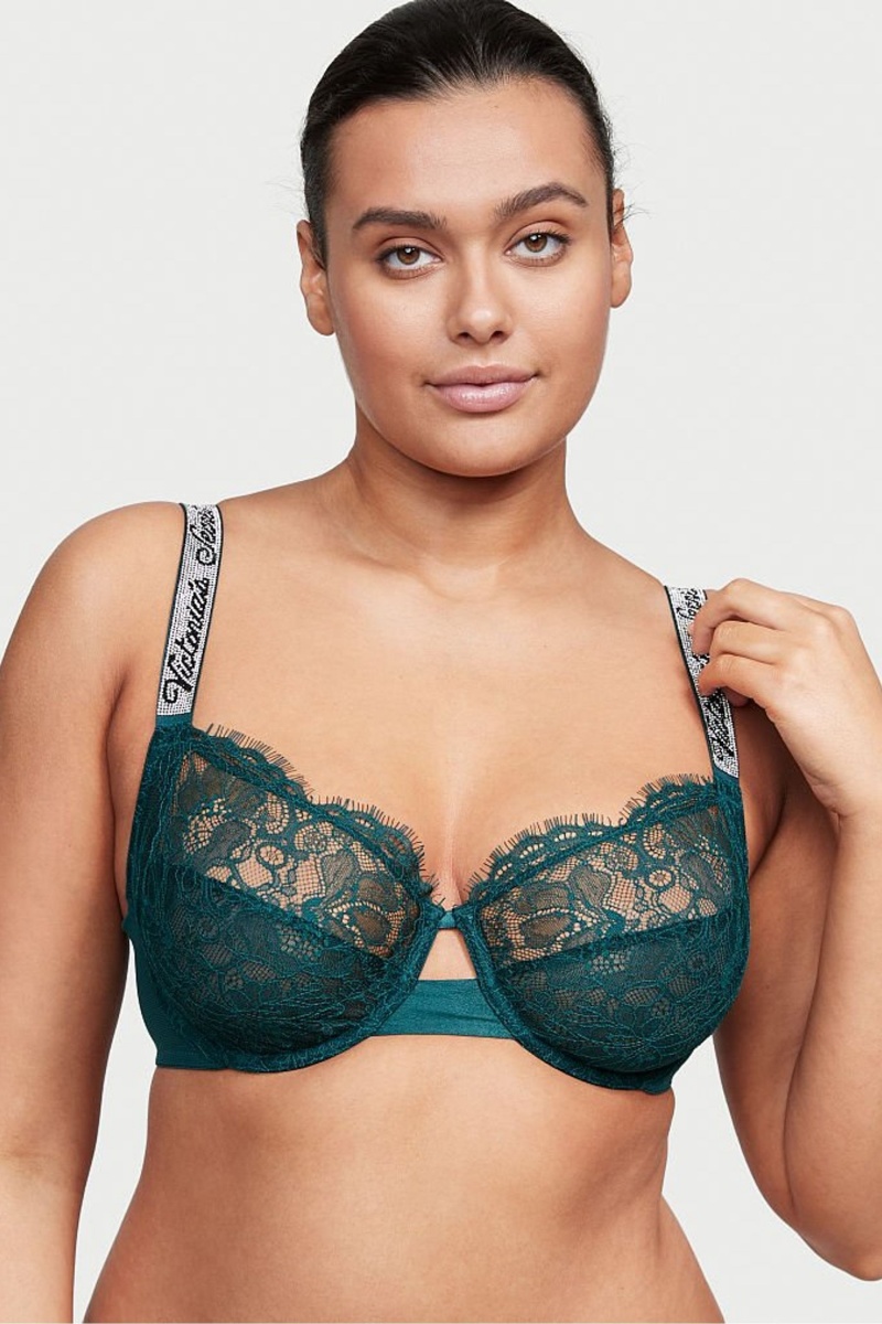 Victoria\'s Secret Very Sexy The Fabulous by Victoria’s Secret Full Cup Bra Čierne Zelene | SK-8675DEO