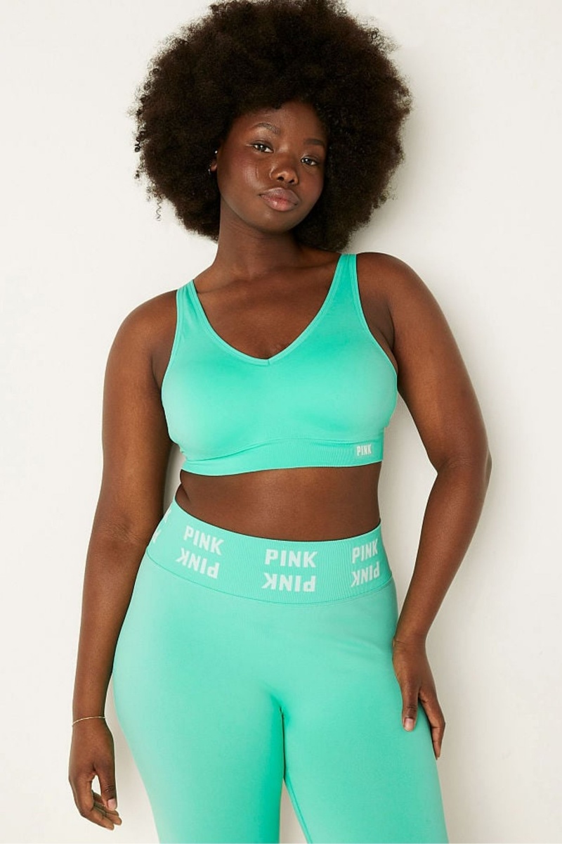 Victoria\'s Secret Wear Everywhere Active Seamless Air Medium Impact Sports Bra Teal Ice | SK-4680BKZ