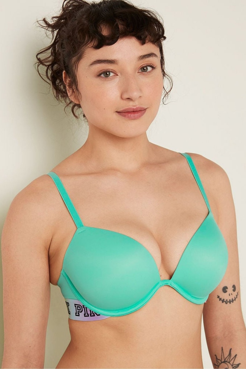 Victoria's Secret Wear Everywhere Add 2 Cups Smooth Push Up T-Shirt Bra Siva | SK-3591HQW