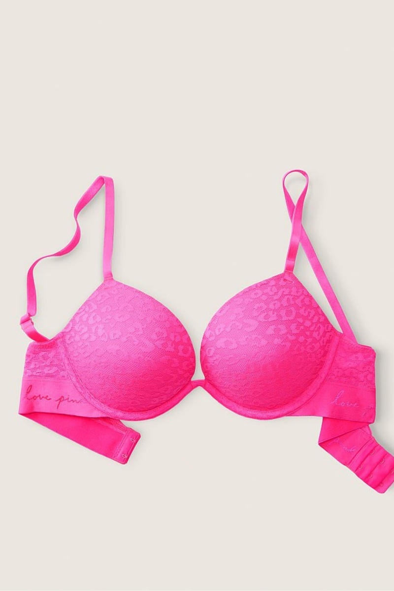 Victoria's Secret Wear Everywhere Cipkovane Push Up T-Shirt Bra Ruzove | SK-4935UFK