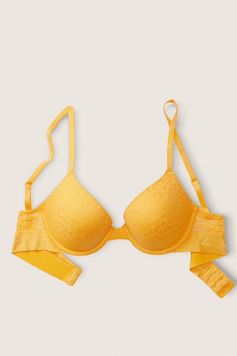 Victoria's Secret Wear Everywhere Cipkovane Push Up T-Shirt Bra Žlté | SK-5649NSU