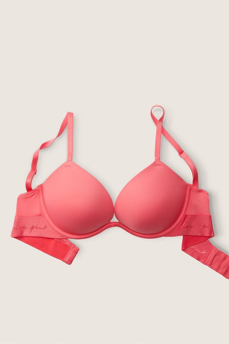 Victoria's Secret Wear Everywhere Smooth Push Up T-Shirt Bra Ruzove | SK-1307XLU