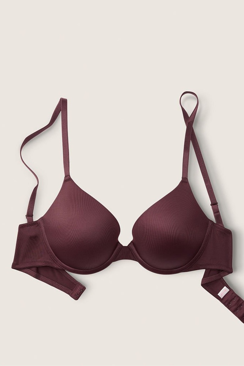 Victoria's Secret Wear Everywhere Smooth Push Up T-Shirt Bra Káva Hnede | SK-2174KHD