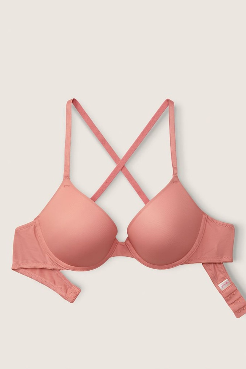 Victoria's Secret Wear Everywhere Smooth Push Up T-Shirt Bra Ruzove Ruzove | SK-2175RAE