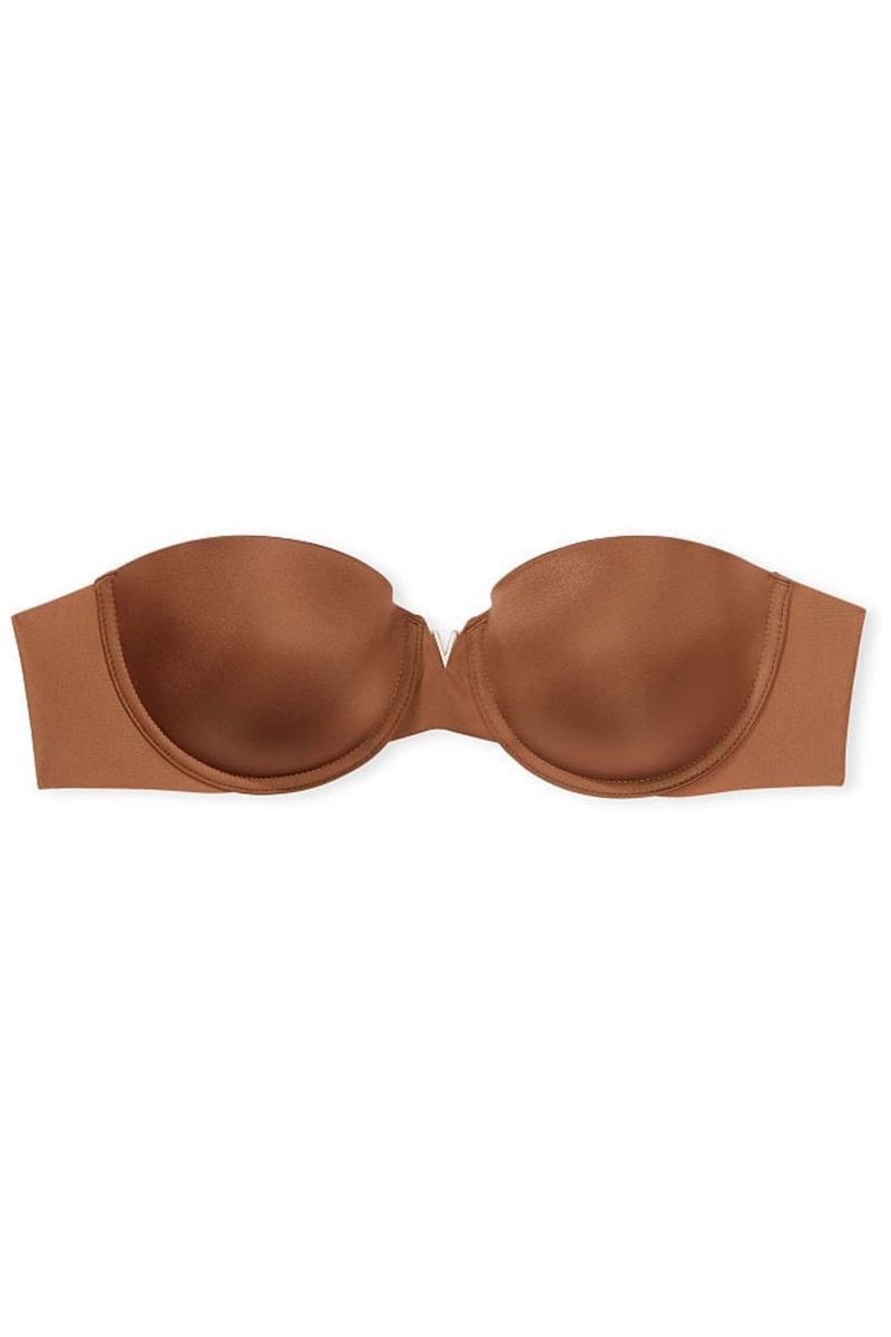 Victoria's Secret Wear Everywhere Smooth Multiway Strapless Push Up Bra Hnede | SK-2301GSK