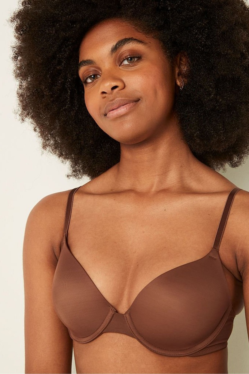 Victoria's Secret Wear Everywhere Smooth Lightly Podsite T-Shirt Bra Soft Cappuccino Nude | SK-2859LQY