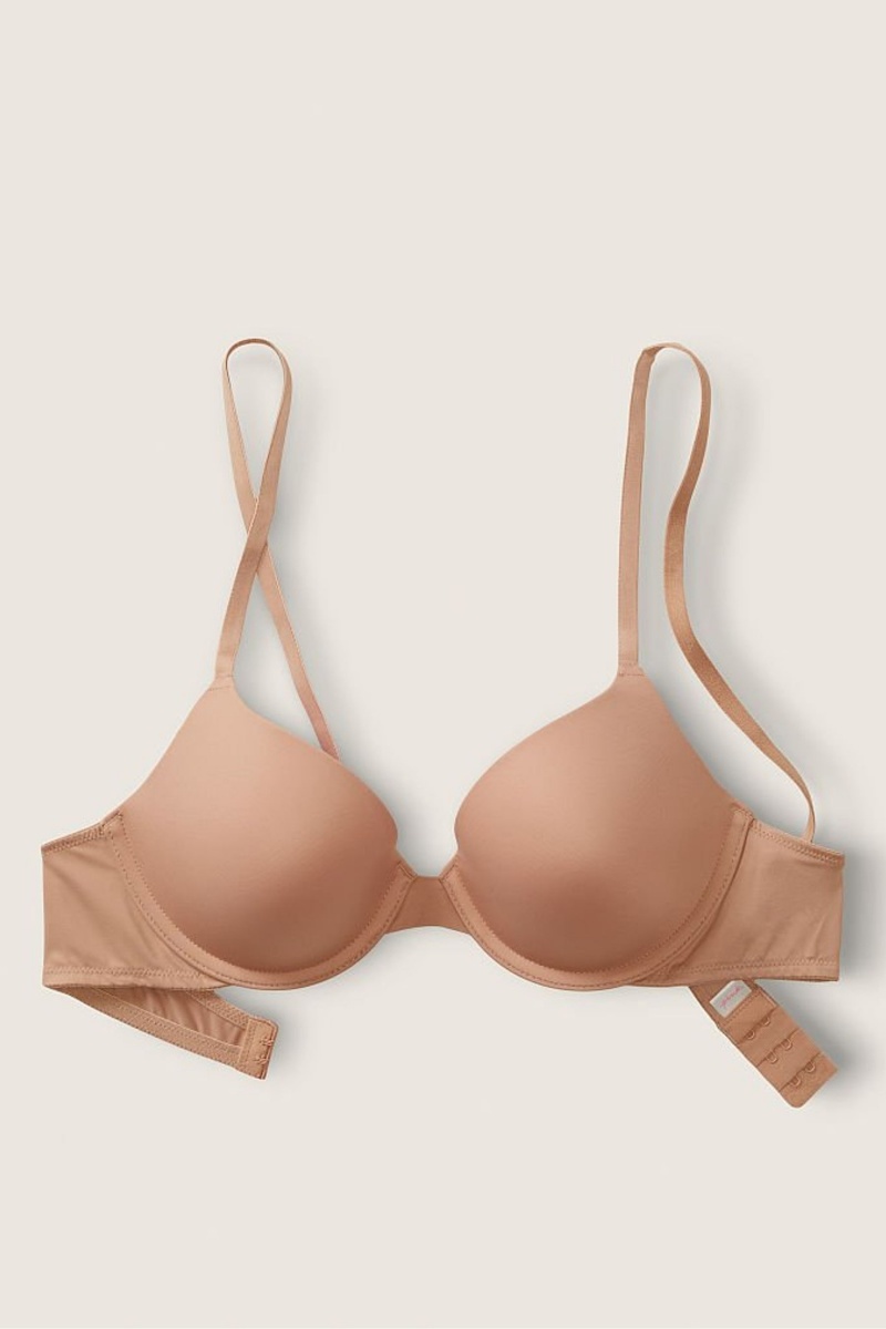 Victoria's Secret Wear Everywhere Smooth Lightly Podsite T-Shirt Bra Mocha Latte Nude | SK-6581YTH