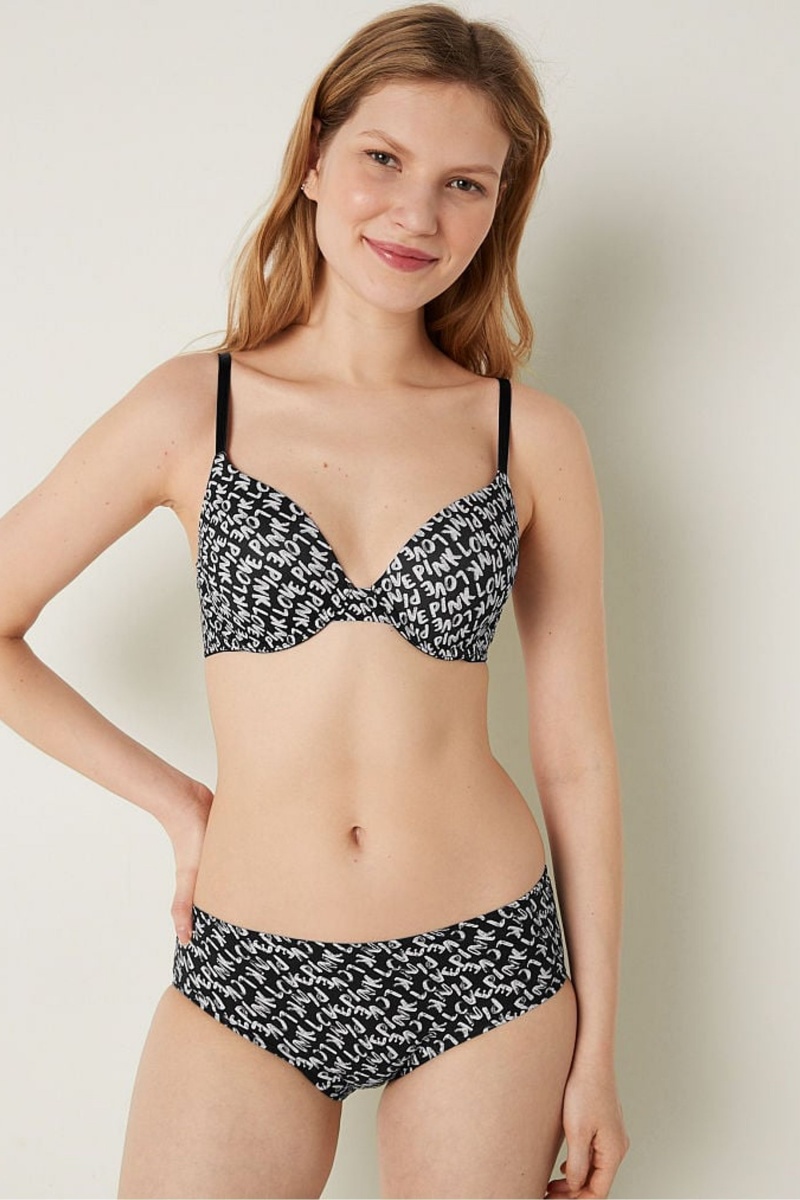 Victoria's Secret Wear Everywhere Smooth Lightly Podsite T Shirt Bra Čierne | SK-6853MOG