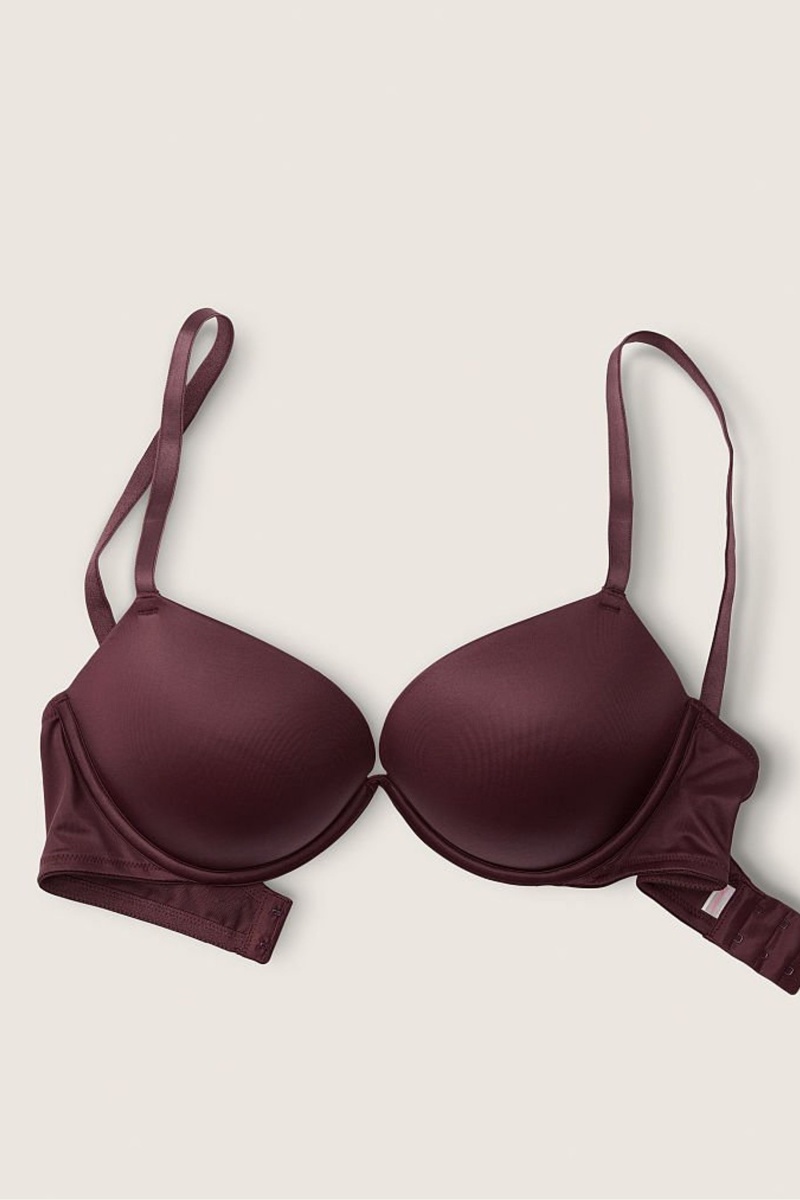 Victoria's Secret Wear Everywhere Smooth Push Up T-Shirt Bra Hnede | SK-8147EJZ