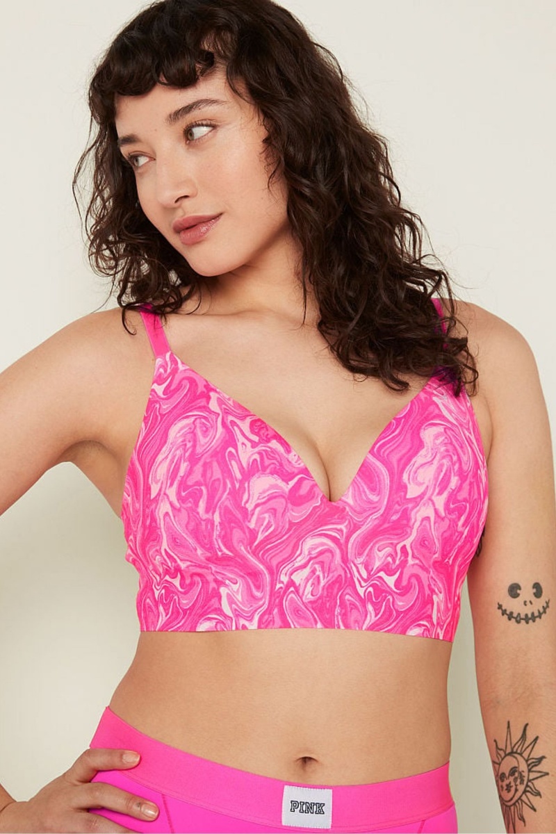 Victoria's Secret Wear Everywhere Smooth Non Wired Push Up Bralette Ruzove | SK-8276IBQ