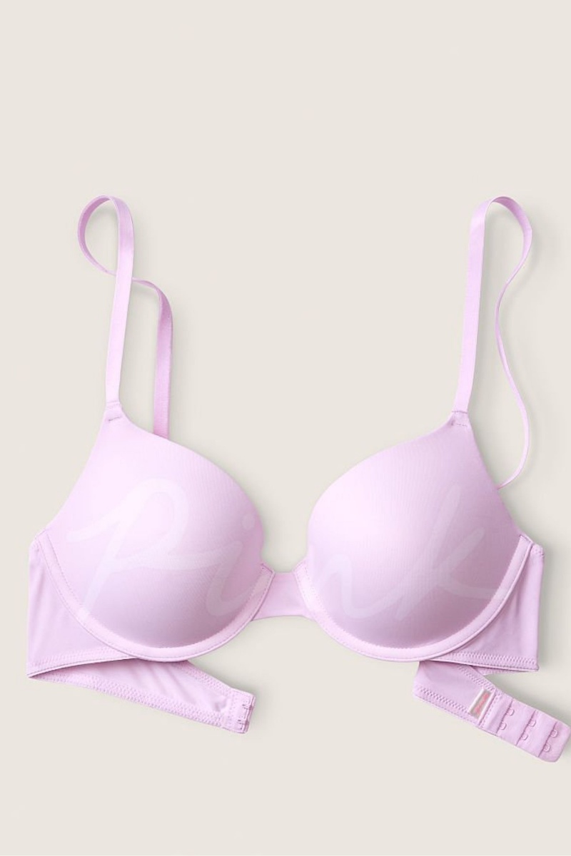 Victoria's Secret Wear Everywhere Smooth Multiway Strapless Push Up Bra Delicate Violet Logo | SK-9218NEA