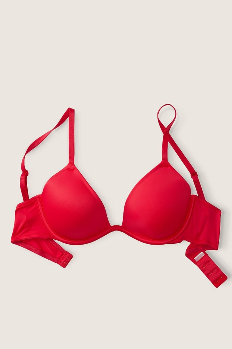 Victoria\'s Secret Wear Everywhere Smooth Lightest Podsite T-Shirt Bra Červené | SK-9248AME