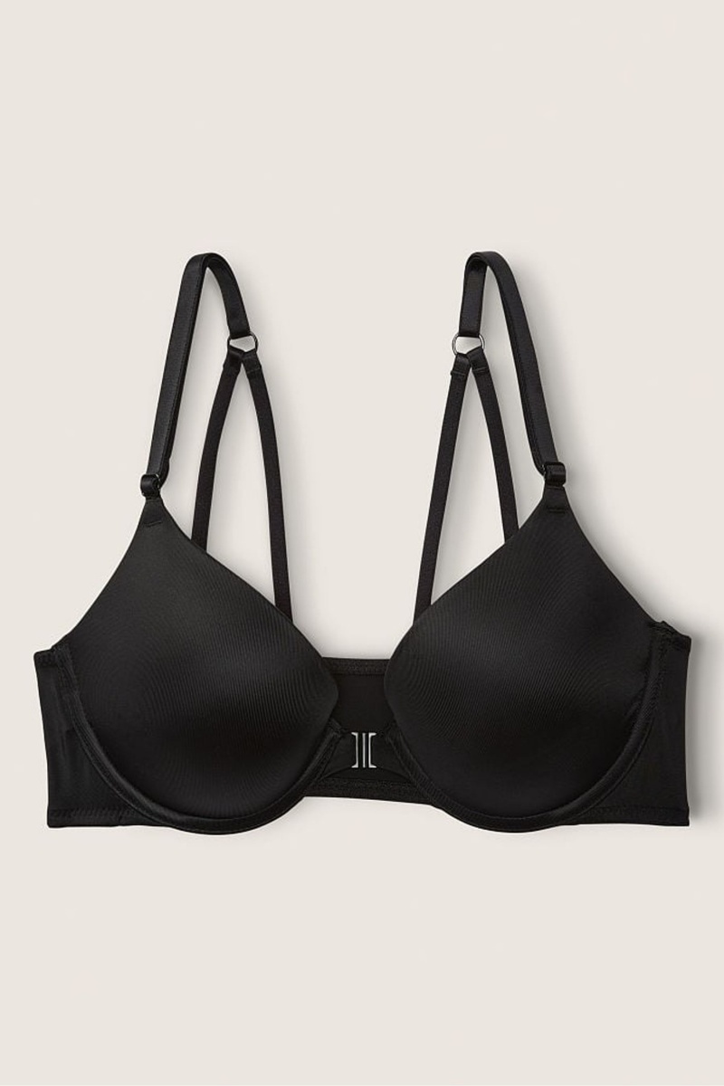 Victoria's Secret Wear Everywhere Wear Everywhere Smooth Push Up T-Shirt Bra Čierne | SK-3746DGU