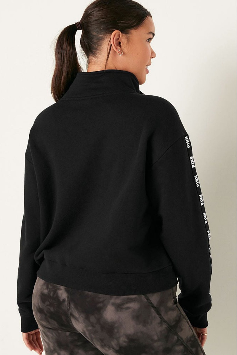 Victoria's Secret Zip Up Long Sleeve Crop Sweatshirt Modre | SK-0821XKC