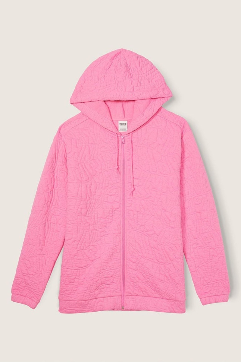 Victoria\'s Secret Zip Up Long Sleeve Hoodie Ruzove | SK-6731QYT