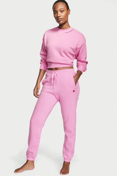 Victoria's Secret Bavlnene Fleece Gym Joggers Ruzove | SK-7592CTB