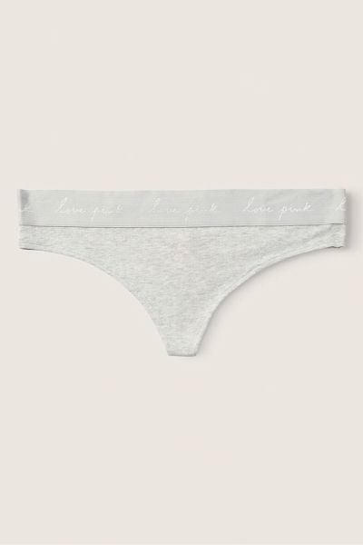 Victoria's Secret Bavlnene Logo Tanga Nohavičky Siva | SK-0831IYL