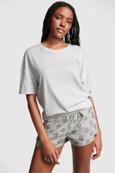 Victoria's Secret Bavlnene Oversized Sleep Shirt Siva | SK-2048UGE