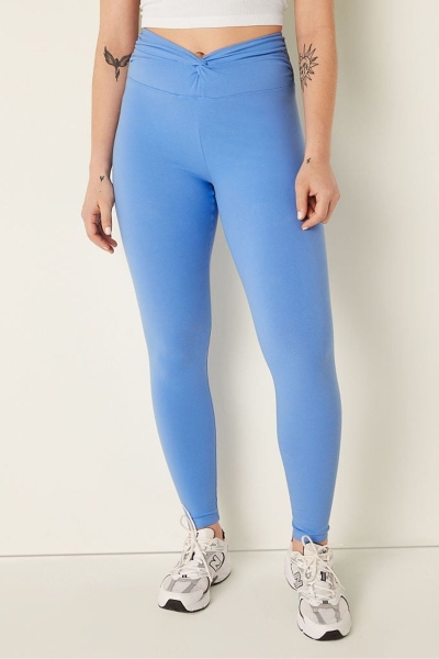 Victoria's Secret Bavlnene Twist Pásom Full Length Leggings Modre | SK-7586UTM