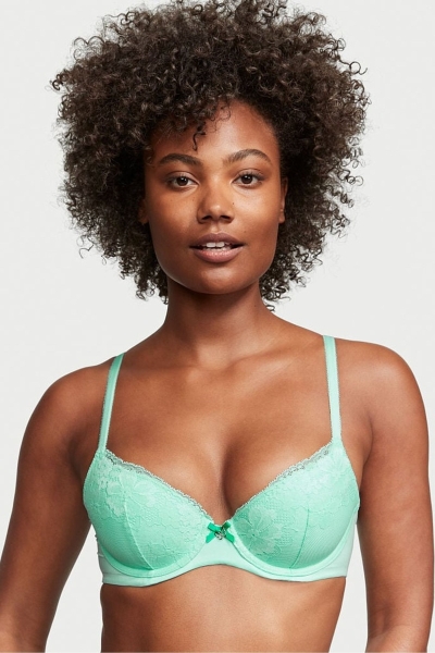 Victoria's Secret Body by Victoria Cipkovane Lightly Podsite Full Cup Bra Mätové Zelene | SK-7914XKC