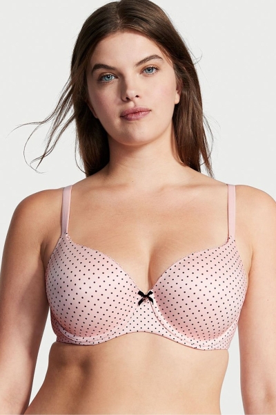 Victoria's Secret Body by Victoria Smooth Lightly Podsite Demi Bra Čierne Ruzove | SK-0293GJM