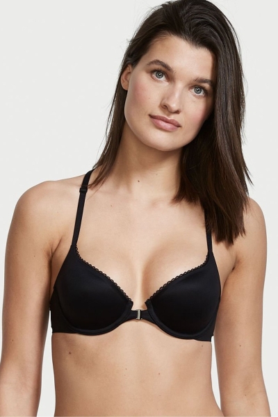 Victoria's Secret Body by Victoria Smooth Front Zapinanie Lightly Podsite Demi Bra Čierne | SK-2714UHT